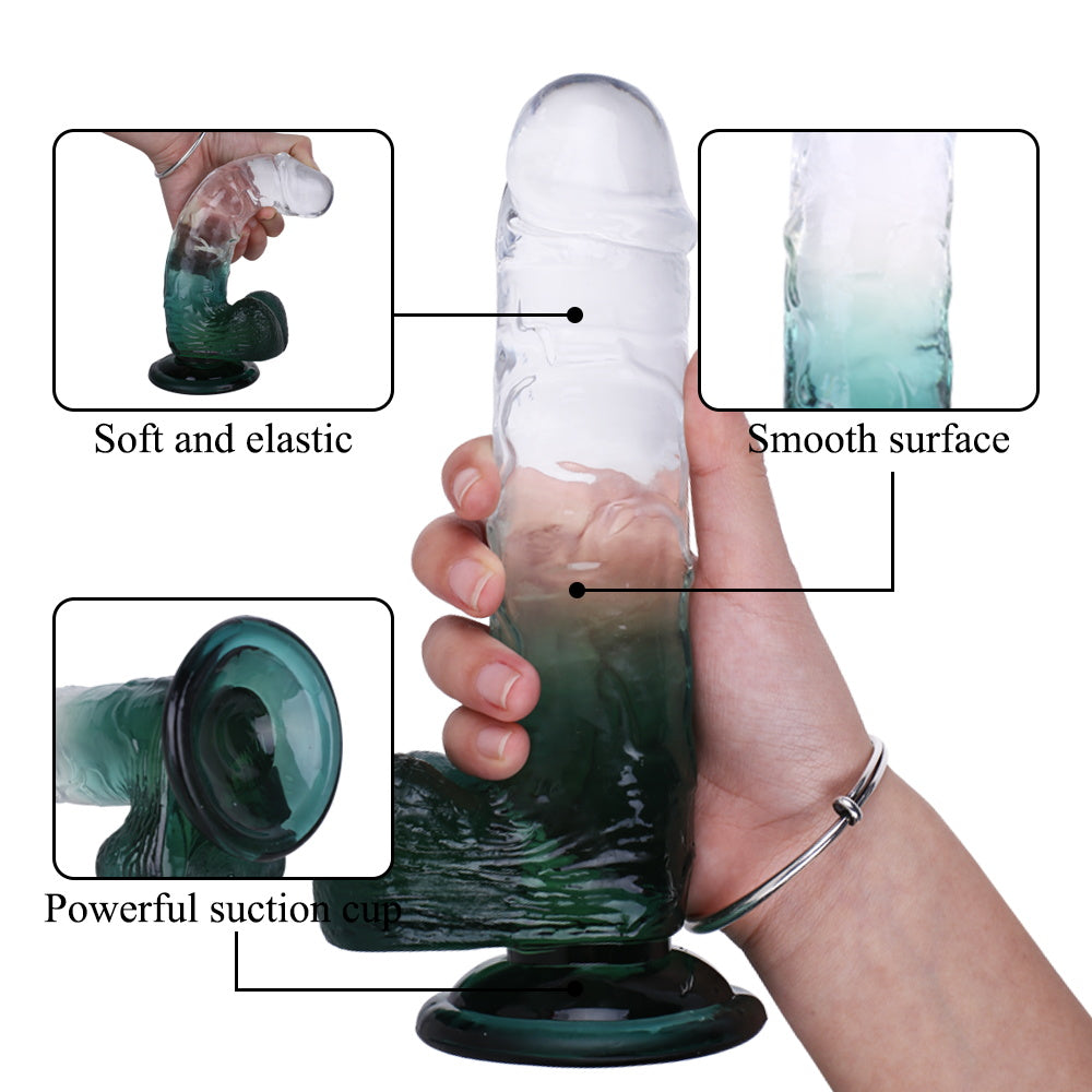 Green Crystal Realistic Dildo