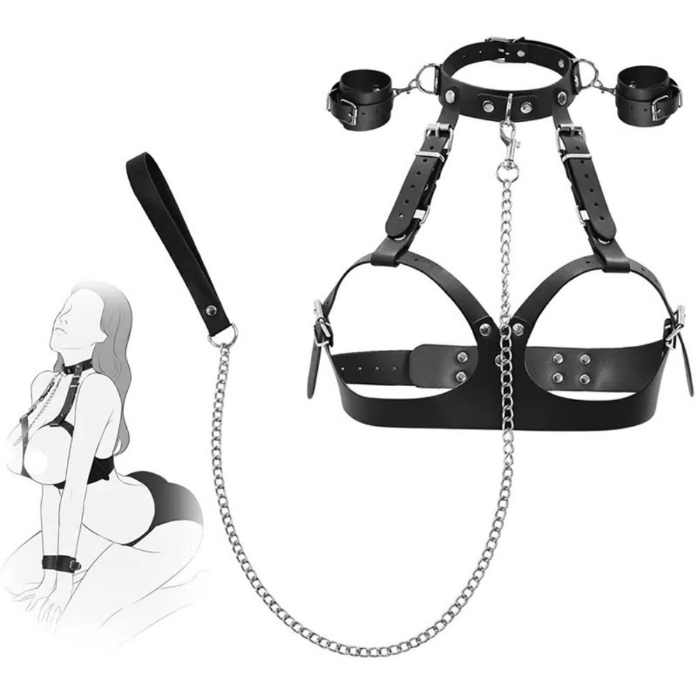 Adjustable Chest Harness Bondage Set