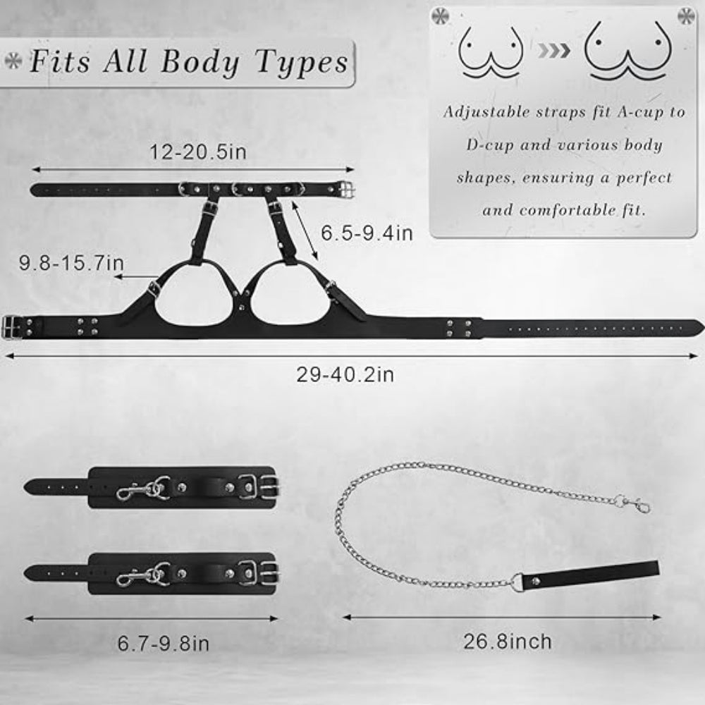 Adjustable Chest Harness Bondage Set