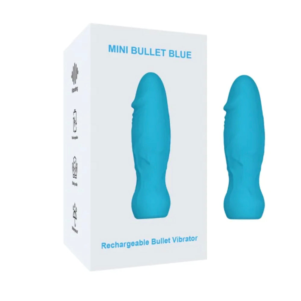 11-Mode Rechargeable Blue Mini Vibrator