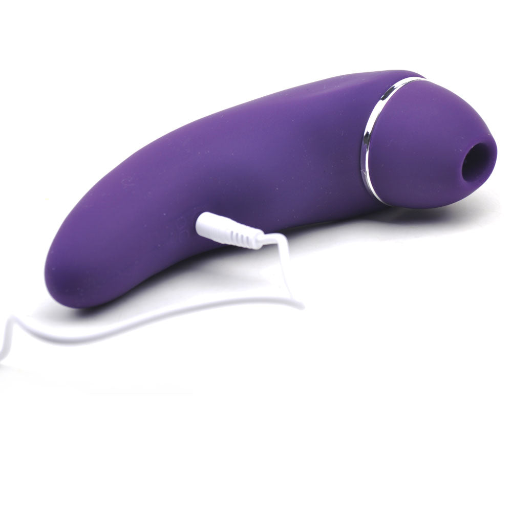 Blue Color Rechargeable Silicone Clitoral Stimulator ( Suction and Vibration )