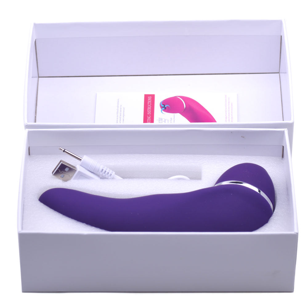 Blue Color Rechargeable Silicone Clitoral Stimulator ( Suction and Vibration )