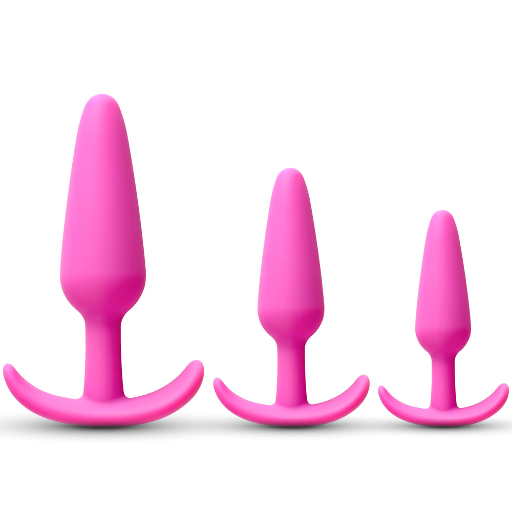 Pink  Color Silicone Butt Plug Set