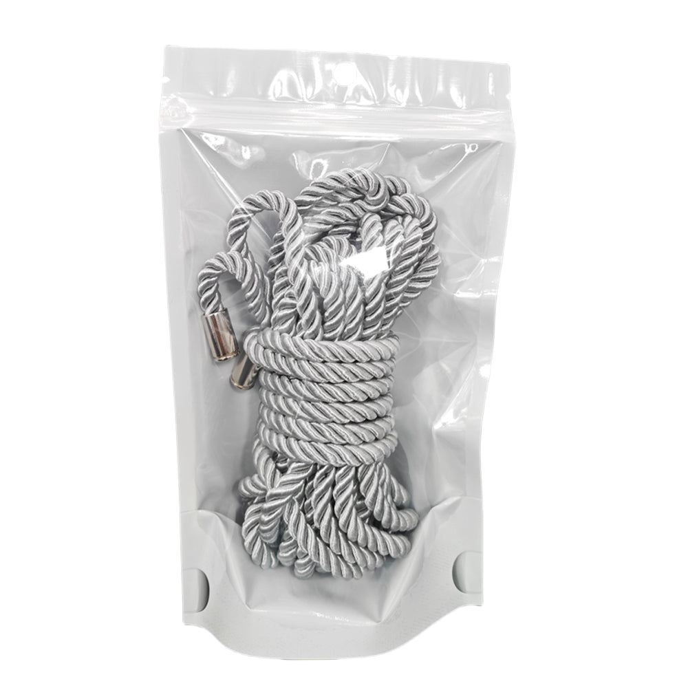 5 M Silver Cotton Bondage Rope