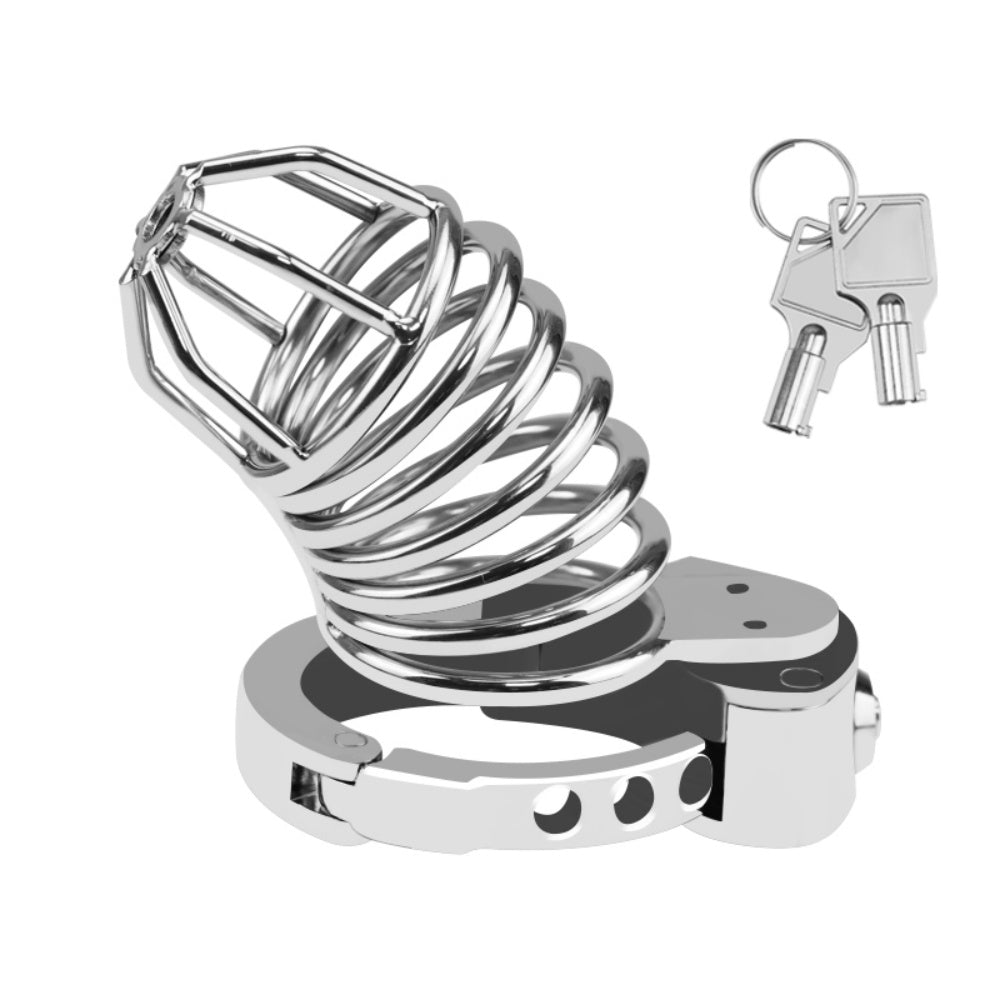 Extra Length Stainless Steel Male Chastity Cage