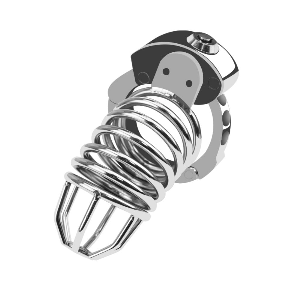 Extra Length Stainless Steel Male Chastity Cage