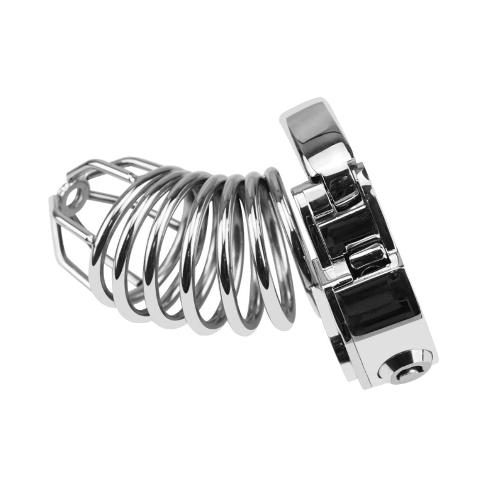 Extra Length Stainless Steel Male Chastity Cage