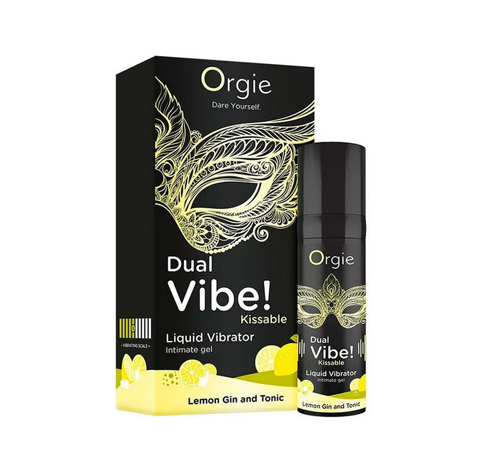 Orgie Dual Vibe! Kissable Liquid Vibrator Lemon Gin And Tonic 15 ml