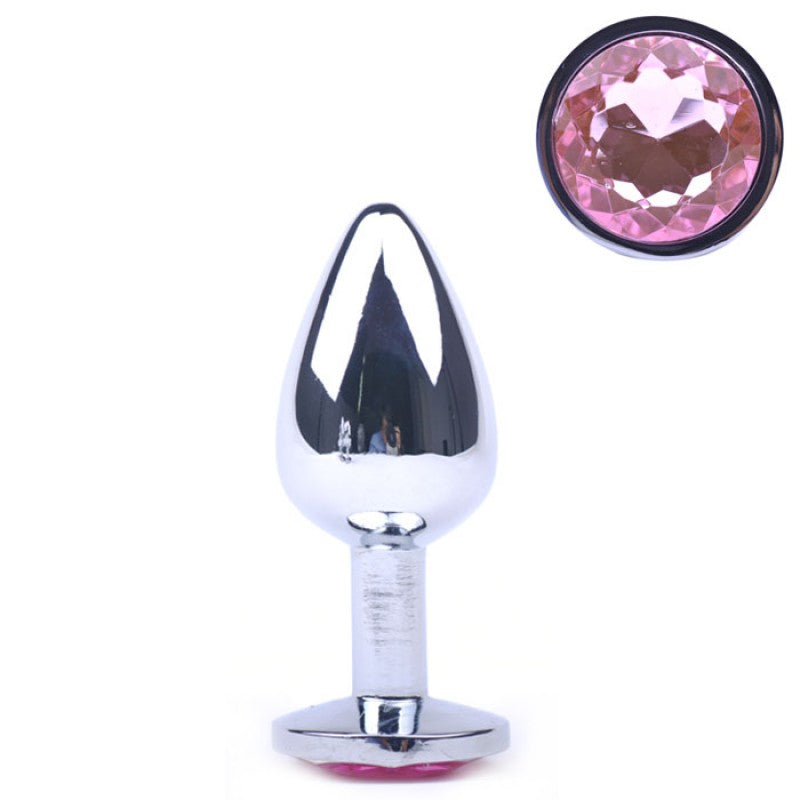 Pink Small Metallic Anal Plug