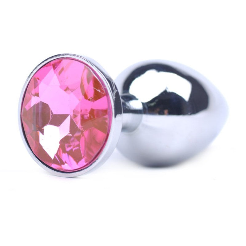 Pink Small Metallic Anal Plug