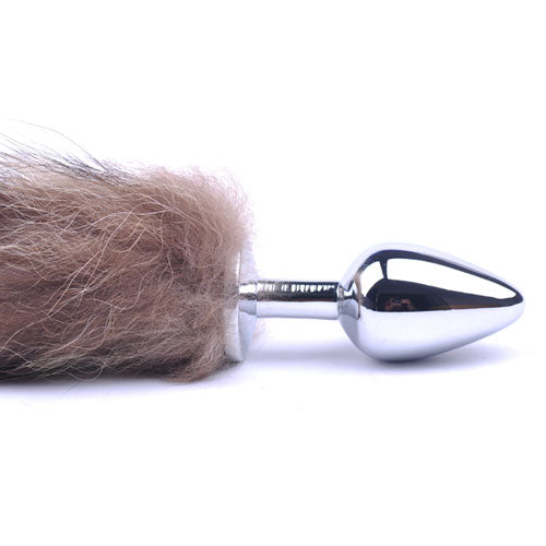 Small Metallic Anal Plug with Tail