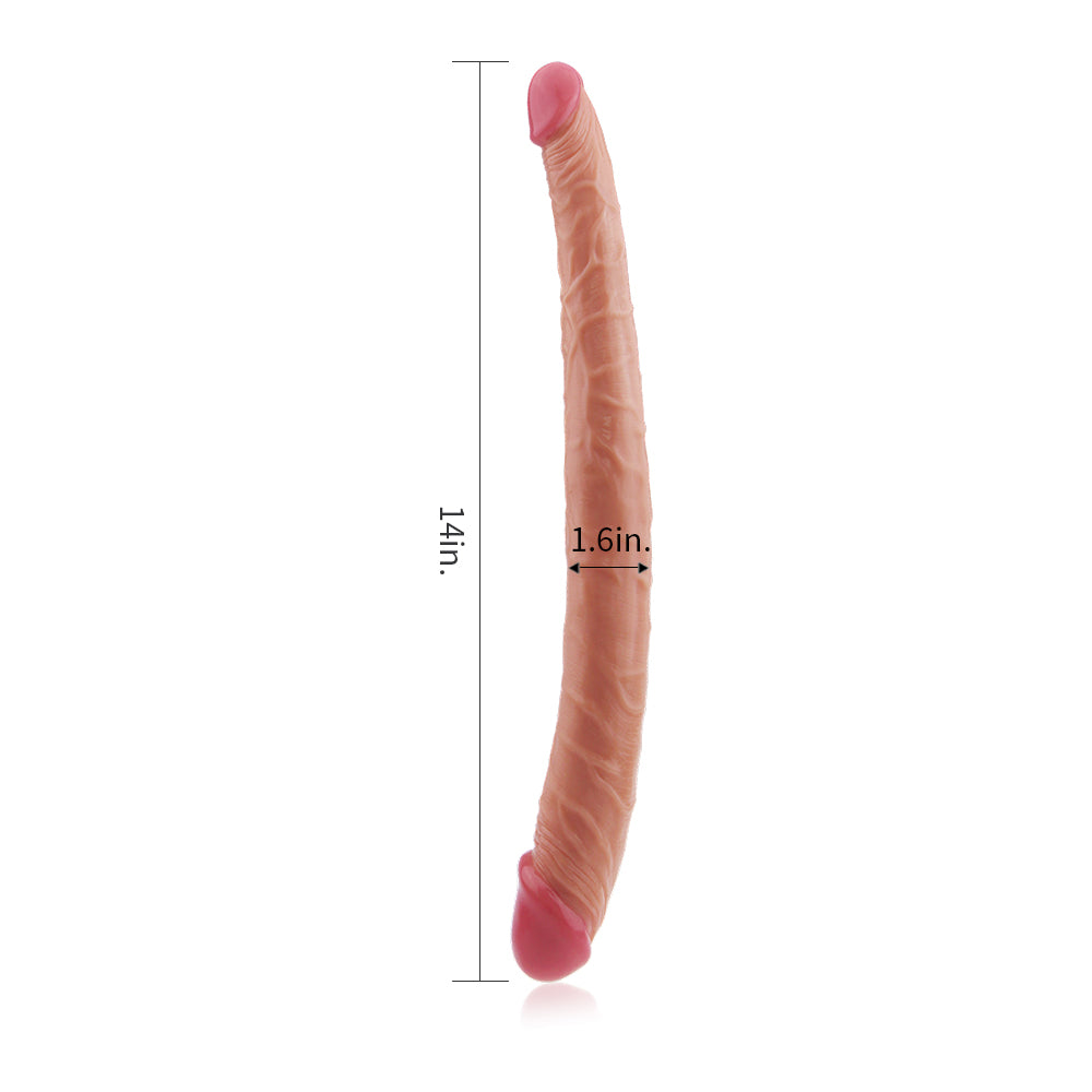 14" King Size Realistic Ladykiller Tapered Double Penetration