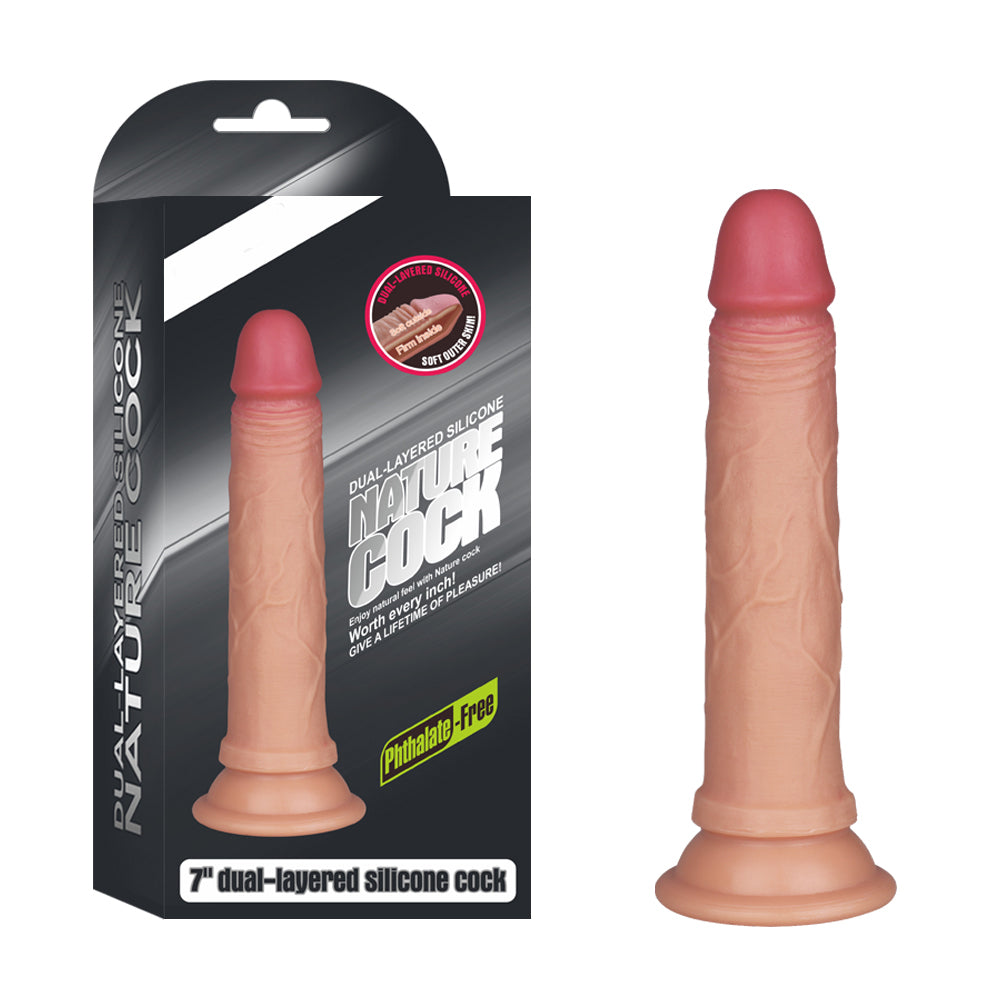 7'' Dual layered Liquid Silicone Cock
