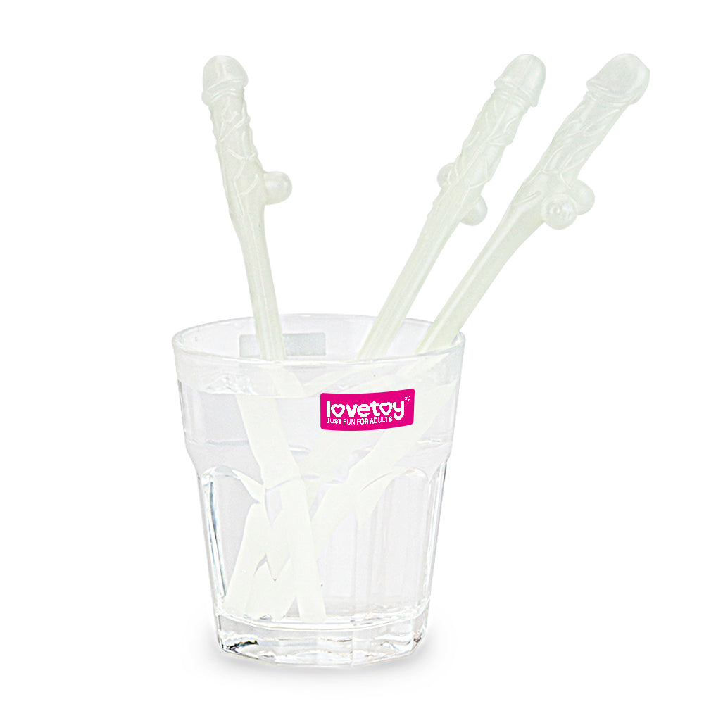 Glow in the Dark Willy Straws – Pack of 9