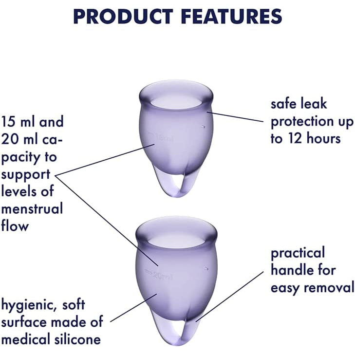 Satisfyer Feel Confident Menstrual Cup (dark blue)
