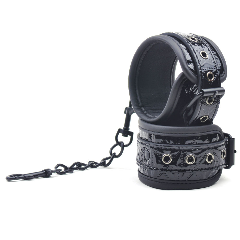 Black Color Embossed Handcuffs