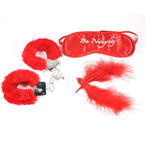 Red Lace Mask and Handcuffs